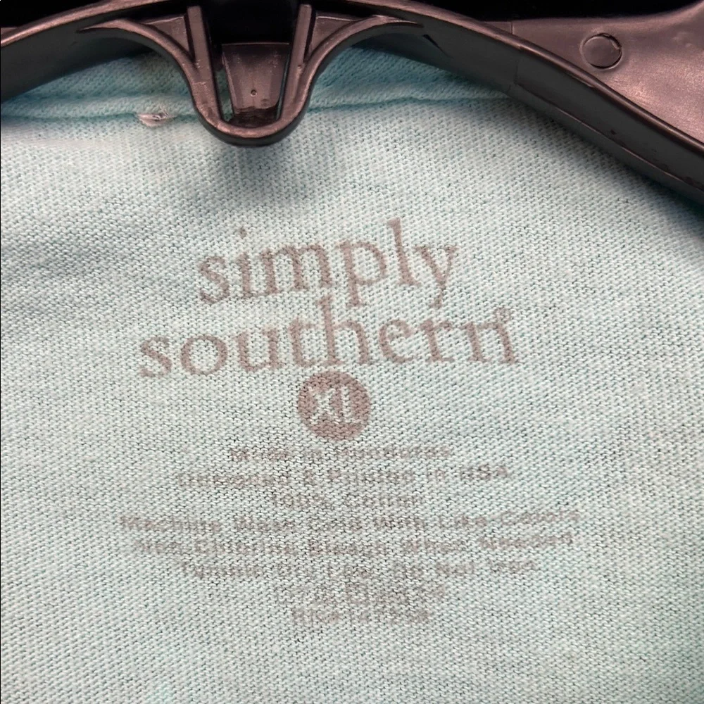 Simply Southern Turquoise Snowman Long Sleeve Tee - Picture 2 of 5